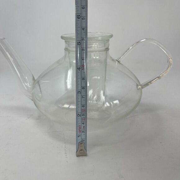 Schott Mainz Jenaer Glas Teapot, 1L W/Infuser And Lid Vintage - Picture 6 of 7